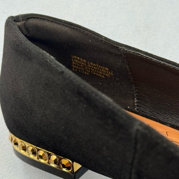 🆕 KURT GEIGER LONDON 🧿 NWOB Chelsea Point Black Suede Ballet Flat, Sz 39 US8.5 - Picture 12 of 14